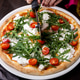 Pizza with cheese cherry tomatoes and arugula Pizza with cheese cherry tomatoes and arugula - PhotoDune Item for Sale