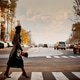 Young woman crossing the street Young woman crossing the street - PhotoDune Item for Sale