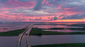 Drone shot of Mobile Bay at sunset Drone shot of Mobile Bay at sunset - PhotoDune Item for Sale