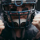 Portrait of american football player in protective shields on naked torso Portrait of american football player in protective shields on naked torso - PhotoDune Item for Sale