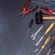 Assortment of DIY Hand Tools on Dark Background Assortment of DIY Hand Tools on Dark Background - PhotoDune Item for Sale