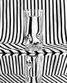 Glass of water abstract with B&W lines reflected on a mirror giving an optical illusion sensation. Glass of water abstract with B&W lines reflected on a mirror giving an optical illusion sensation. - PhotoDune Item for Sale