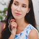 young stylish beautiful woman in blue printed dress summer style young stylish beautiful woman in blue printed dress summer style - PhotoDune Item for Sale