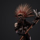 Antique aztec shaman with staff dressed in ceremonial attire Stock ...