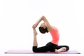 Young Asian Woman Practicing Yoga on the Mat - Isolated on White Young Asian Woman Practicing Yoga on the Mat - Isolated on White - PhotoDune Item for Sale