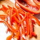Chopped sweet pepper. On white table. Chopped sweet pepper. On white table. - PhotoDune Item for Sale
