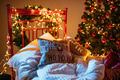 New Year interior. Room decorated to christmas celebration.Christmas tree New Year interior. Room decorated to christmas celebration.Christmas tree - PhotoDune Item for Sale
