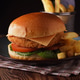 Chicken Fillet Burger and Fries Chicken Fillet Burger and Fries - PhotoDune Item for Sale