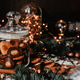 Traditional Christmas gingerbread cookies on a dark background with bokeh lights. Traditional Christmas gingerbread cookies on a dark background with bokeh lights. - PhotoDune Item for Sale