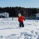 Child in winter clothes shoveling snow outdoors Child in winter clothes shoveling snow outdoors - PhotoDune Item for Sale