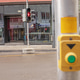 Urban street, pedestrian crossing button and red traffic light Urban street, pedestrian crossing button and red traffic light - PhotoDune Item for Sale