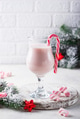 Pink Christmas cocktail with marshmallow Pink Christmas cocktail with marshmallow - PhotoDune Item for Sale