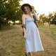 Pregnant woman walking outdoors in summer dress at sunset Pregnant woman walking outdoors in summer dress at sunset - PhotoDune Item for Sale
