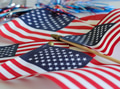 Low angle view of United States flags for patriotism concept and celebrations Low angle view of United States flags for patriotism concept and celebrations - PhotoDune Item for Sale