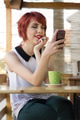 Cute hipster girl texting Cute hipster girl texting - PhotoDune Item for Sale