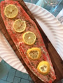 Healthy Grilled Cedar Plank Smoked fresh Salmon with lemons and herbs from the grill to the table. Healthy Grilled Cedar Plank Smoked fresh Salmon with lemons and herbs from the grill to the table. - PhotoDune Item for Sale