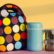 snack on a break with a lunchbox. colorful handbag, blue thermos and two metal containers snack on a break with a lunchbox. colorful handbag, blue thermos and two metal containers - PhotoDune Item for Sale