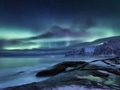 Aurora Borealis light. Stars trails and northern light. Senja island, Norway Aurora Borealis light. Stars trails and northern light. Senja island, Norway - PhotoDune Item for Sale