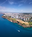 Aerial view at the Antalya, Turkey. Blue sea from air as a background. Natural seascape Aerial view at the Antalya, Turkey. Blue sea from air as a background. Natural seascape - PhotoDune Item for Sale