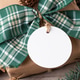 Blank round Christmas gift tag mockup with present box Blank round Christmas gift tag mockup with present box - PhotoDune Item for Sale
