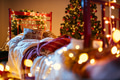 New Year interior. Room decorated to christmas celebration.Christmas tree New Year interior. Room decorated to christmas celebration.Christmas tree - PhotoDune Item for Sale