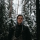 handsom young man in warm clothes in winter forest handsom young man in warm clothes in winter forest - PhotoDune Item for Sale