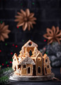 Christmas cake with gingerbread houses Christmas cake with gingerbread houses - PhotoDune Item for Sale