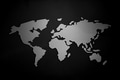 World map on a black background. World map on a black background. - PhotoDune Item for Sale