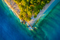 Mediterranean sea. Aerial view on the beach and people. Beach and blue water. Top view from drone Mediterranean sea. Aerial view on the beach and people. Beach and blue water. Top view from drone - PhotoDune Item for Sale