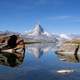 View at the Matterhorn from the Stellisee View at the Matterhorn from the Stellisee - PhotoDune Item for Sale