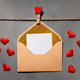 clothespins with red hearts on a rope on a gray background. Background for a postcard clothespins with red hearts on a rope on a gray background. Background for a postcard - PhotoDune Item for Sale