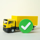 A transport truck and a green checkmark. Passed inspection and certification approved A transport truck and a green checkmark. Passed inspection and certification approved - PhotoDune Item for Sale