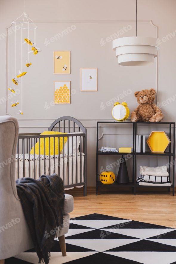 Yellow Gray Baby Room Decor Yellow Grey Wall Nursery Baby Room
