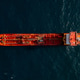 Top-down aerial video of a red oil tanker ship floating in the open sea. Industrial marine vessel ca Top-down aerial video of a red oil tanker ship floating in the open sea. Industrial marine vessel ca - PhotoDune Item for Sale