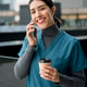 Healthcare professional talking on phone and drinking coffee Healthcare professional talking on phone and drinking coffee - PhotoDune Item for Sale