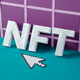 NFT letters and the mouse arrow cursor in cyberspace. NFT letters and the mouse arrow cursor in cyberspace. - PhotoDune Item for Sale