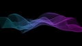 Illustration of soundwaves on black background. Abstract gradient blue and purple curvy mesh. Illustration of soundwaves on black background. Abstract gradient blue and purple curvy mesh. - PhotoDune Item for Sale