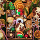 Sweet Christmas cookies in wooden box on rustic table, top view Sweet Christmas cookies in wooden box on rustic table, top view - PhotoDune Item for Sale