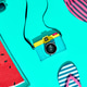 Fashion Summer Hipster Accessories minimal. Woman clothes collection falling on vivid background. Tr Fashion Summer Hipster Accessories minimal. Woman clothes collection falling on vivid background. Tr - PhotoDune Item for Sale