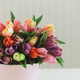 Tulip Bouquet in Pink Bucket. Romantic Valentines, Mothers Day or Birthday Floral Arrangement Tulip Bouquet in Pink Bucket. Romantic Valentines, Mothers Day or Birthday Floral Arrangement - PhotoDune Item for Sale