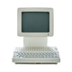 Vintage retro desktop computer with integrated monitor and keyboard ...