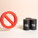 Oil barrels and a ban sign symbolizing an oil embargo. Halting imports and exports Oil barrels and a ban sign symbolizing an oil embargo. Halting imports and exports - PhotoDune Item for Sale