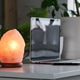 Himalayan salt lamp and green houseplant on white working desk Himalayan salt lamp and green houseplant on white working desk - PhotoDune Item for Sale