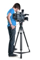 Professional cameraman, isolated on white background Professional cameraman, isolated on white background - PhotoDune Item for Sale