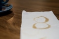 Napkin with a coffee stain Napkin with a coffee stain - PhotoDune Item for Sale