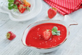 A Bowl of Strawberry Soup Gazpacho with Mint A Bowl of Strawberry Soup Gazpacho with Mint - PhotoDune Item for Sale