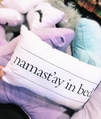 “Namast’ay in bed” pillow for bed vibes & comfy relaxing time. “Namast’ay in bed” pillow for bed vibes & comfy relaxing time. - PhotoDune Item for Sale