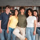 Group portrait of teenager student friends at School library ready to start college university Group portrait of teenager student friends at School library ready to start college university - PhotoDune Item for Sale