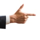 Business man's hand pointing isolated on white Business man's hand pointing isolated on white - PhotoDune Item for Sale