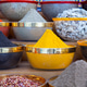 Traditional spices market. Pots and wooden tubs stand in row with colorful tea, spices, fruits Traditional spices market. Pots and wooden tubs stand in row with colorful tea, spices, fruits - PhotoDune Item for Sale